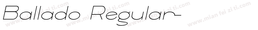 Ballado Regular字体转换